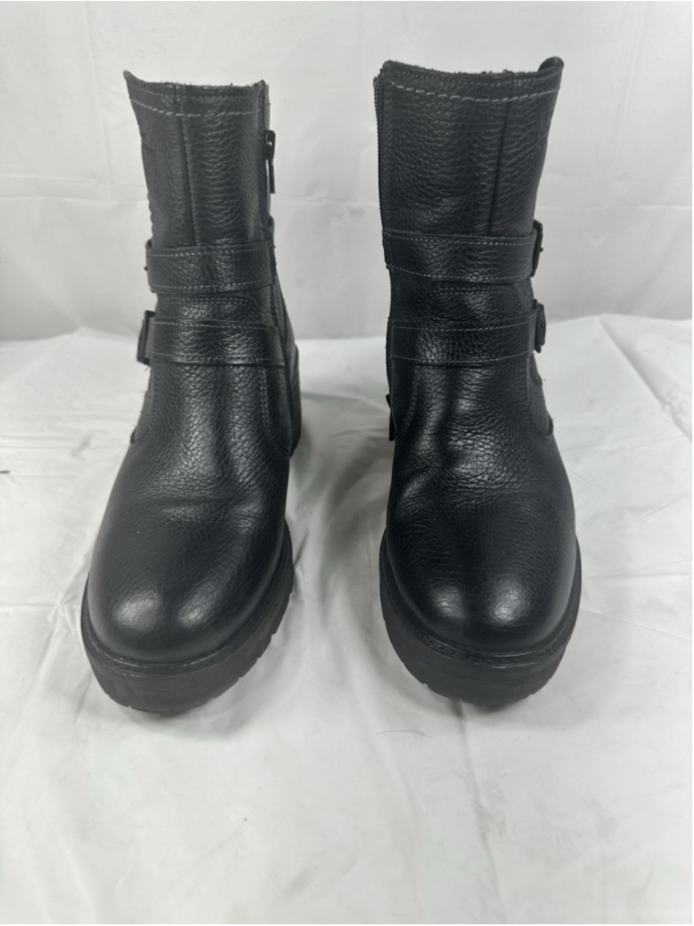 Bull Boxer Jade Ankle Boots Booties Shoes Women's Size 9 M Black Grain Leather